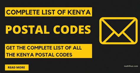 kenya postal codes list.